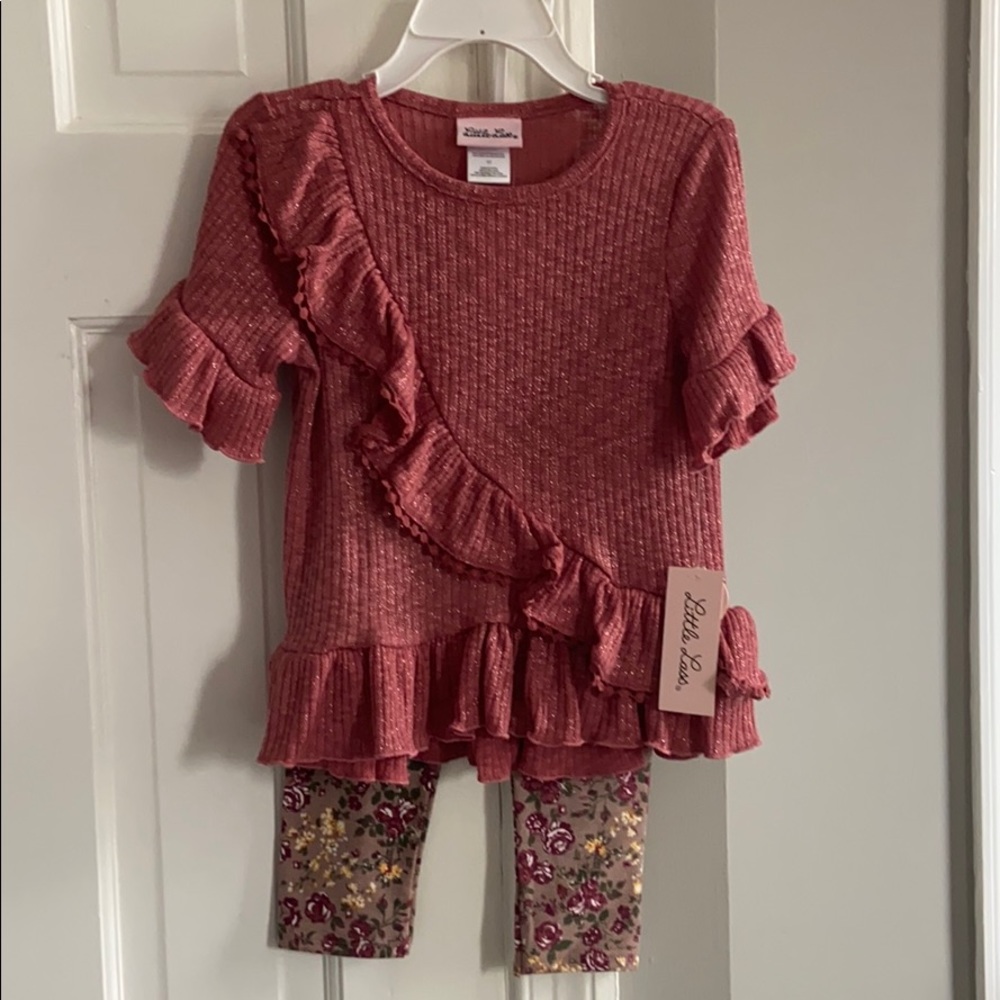 NWT Burgundy two piece pant set